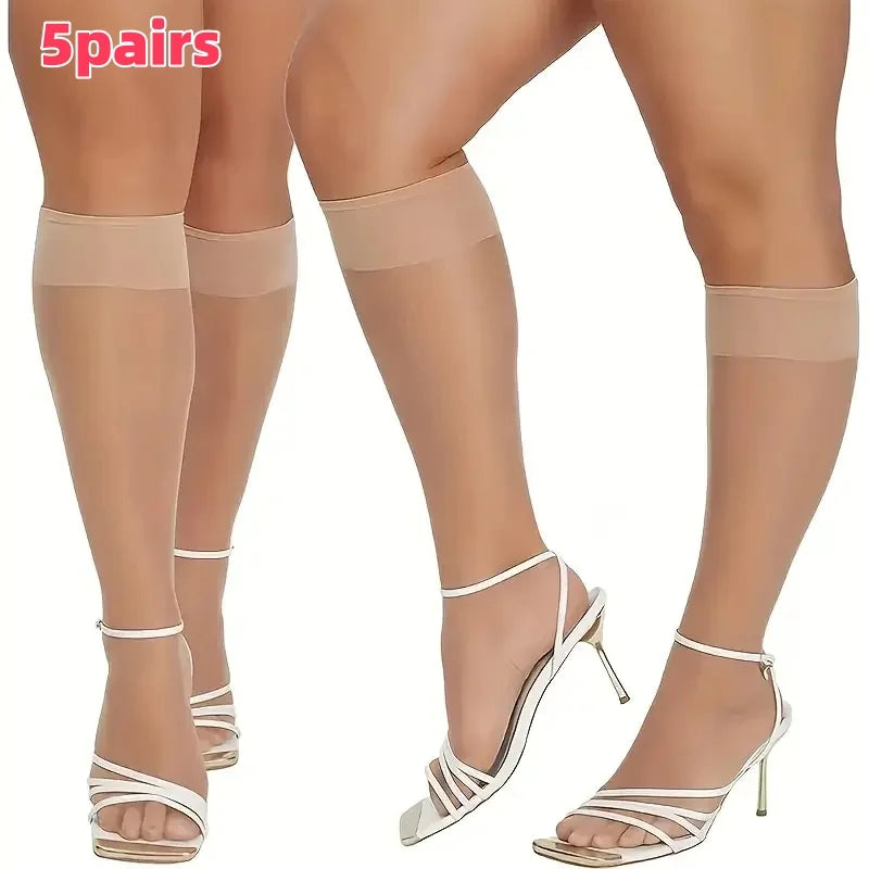 2/5 أزواج من الجوارب الحريرية الضيقة المضادة للخطاف