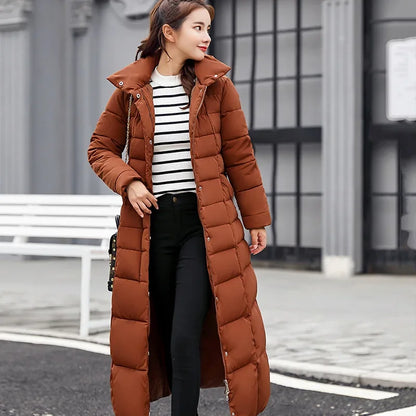 Fur Parkas Quilted Thicken Long Coat Jacket