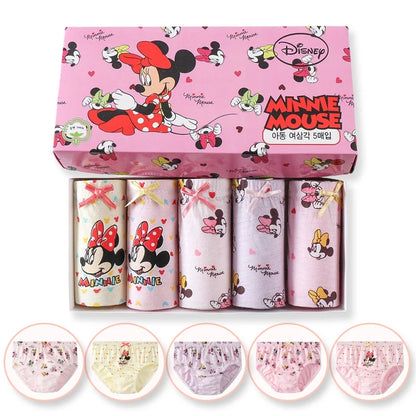 5 Packs/Box Mickey Cartoon Soft Cotton Underwear
