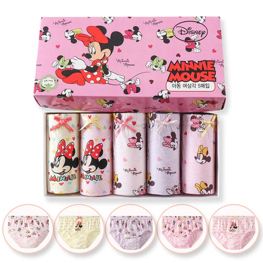 5 Packs/Box Mickey Cartoon Soft Cotton Underwear