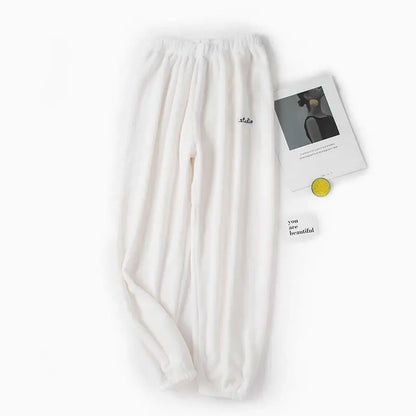 Thicken Velvet Ribbed Fleece Set Pajama