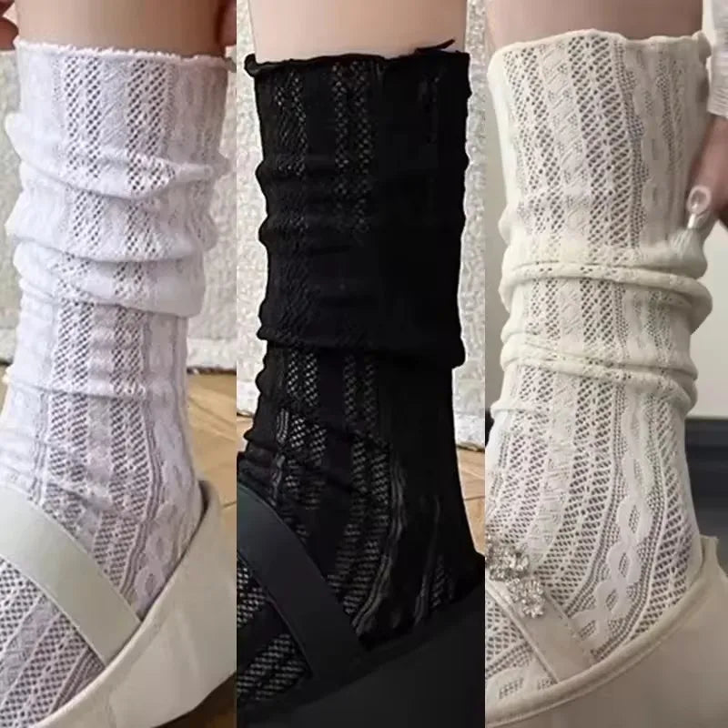 Calcetines de malla adorables para chicas kawaii japonesas