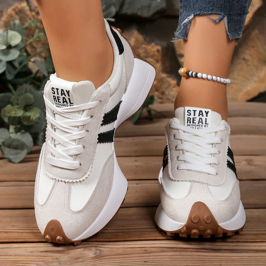Elegant Lace Up Casual Sports Shoes
