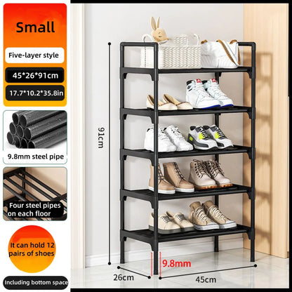 Shoe rack at the entrance of the house