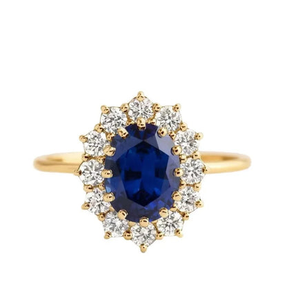 European and American New Personalized Sapphire Ring