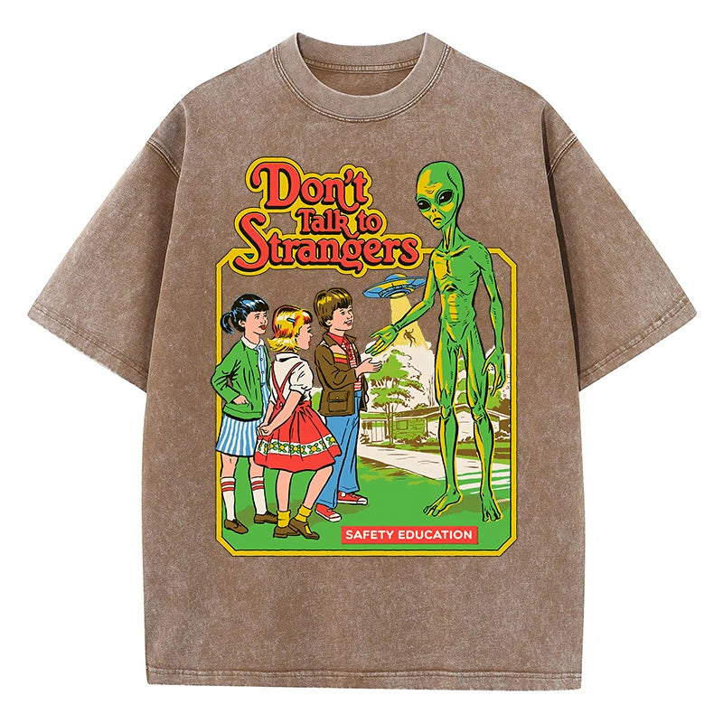 Cartoon Alien Cotton Short Sleeve T Shirts