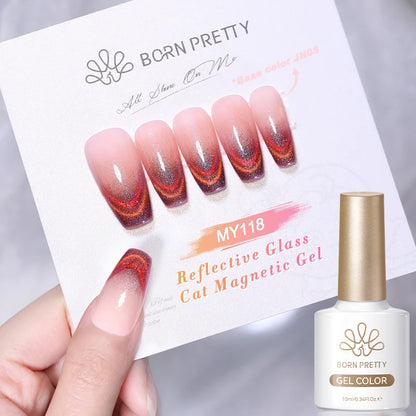 Dark Red Cat Magnetic Gel Nail Polish