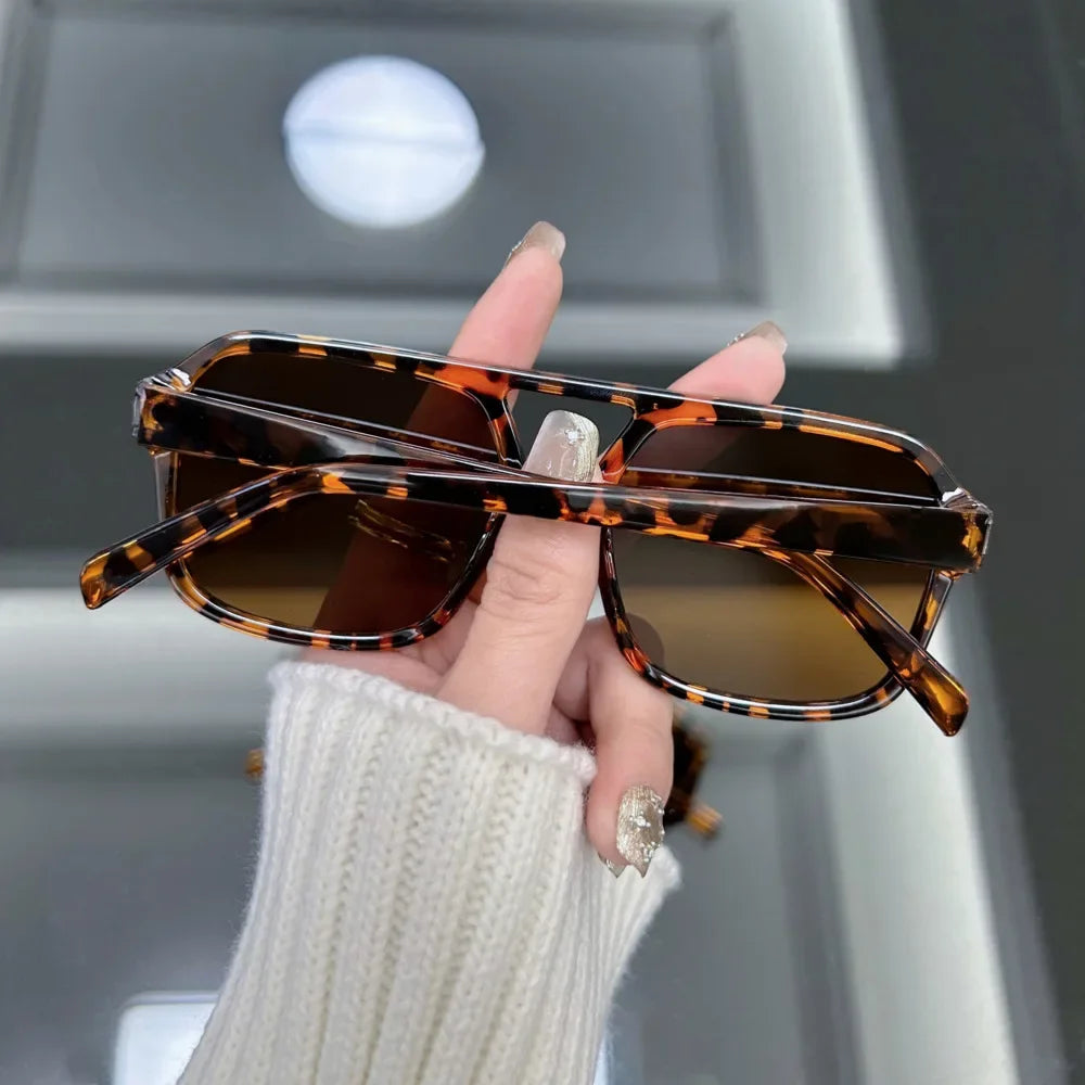 Vintage Square Big Frame Sunglasses