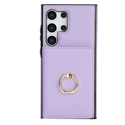 Wallet Case with Card Holder, 360° Rotation Ring