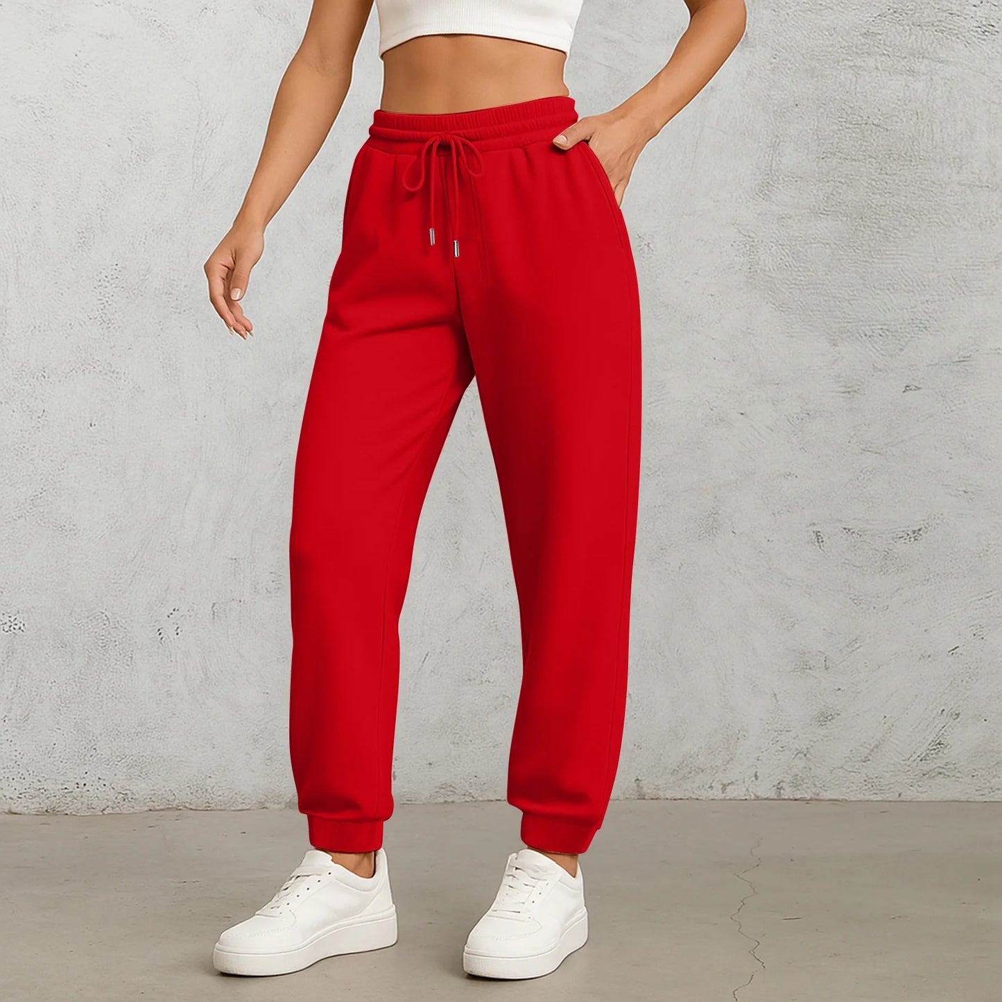 Straight Leg Elastic Waist Pants