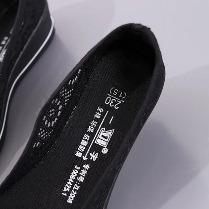 Flat Mid Wedge Heel Sneakers