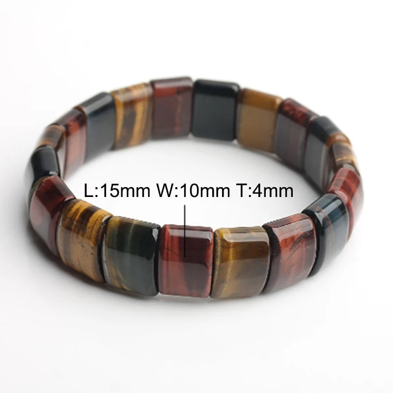 Colorful Tiger Eyes Natural Stone Beads Bangles & Bracelets Handmade Energy Bracelet