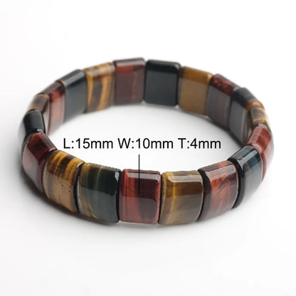 Colorful Tiger Eyes Natural Stone Beads Bangles & Bracelets Handmade Energy Bracelet
