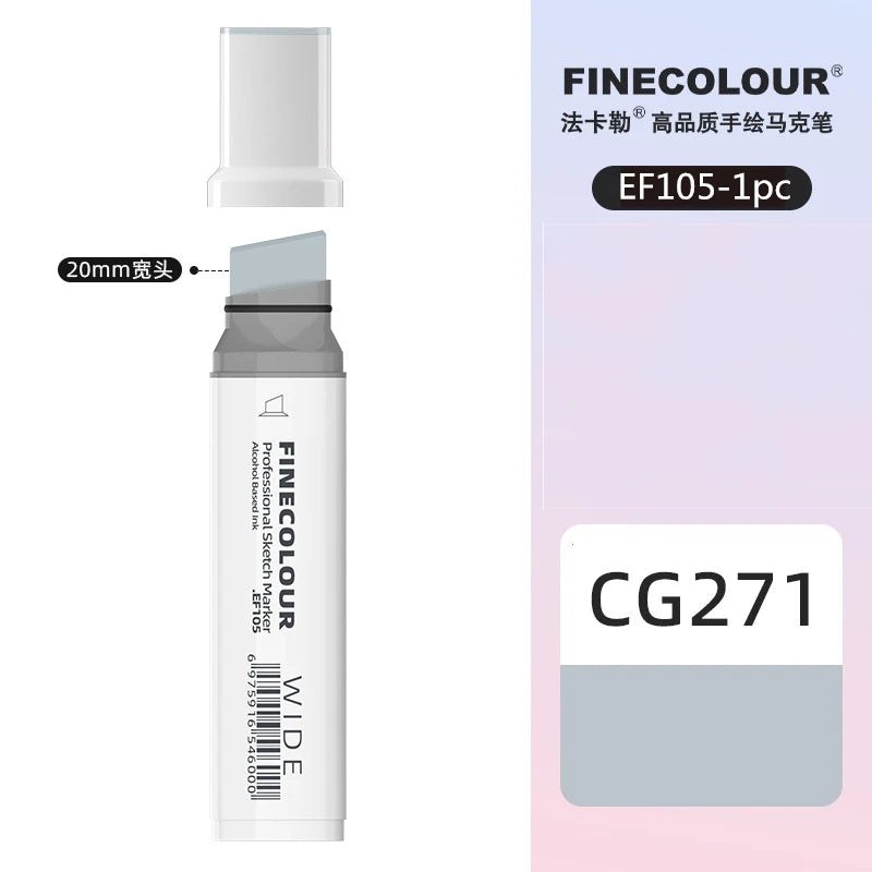 Finecolour 20mm Wide Markers Alcohol Line Sketching Art Markers Pen