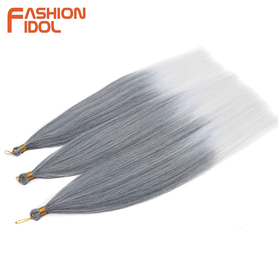 Ombre Silver Grey Crochet Hair Extensions