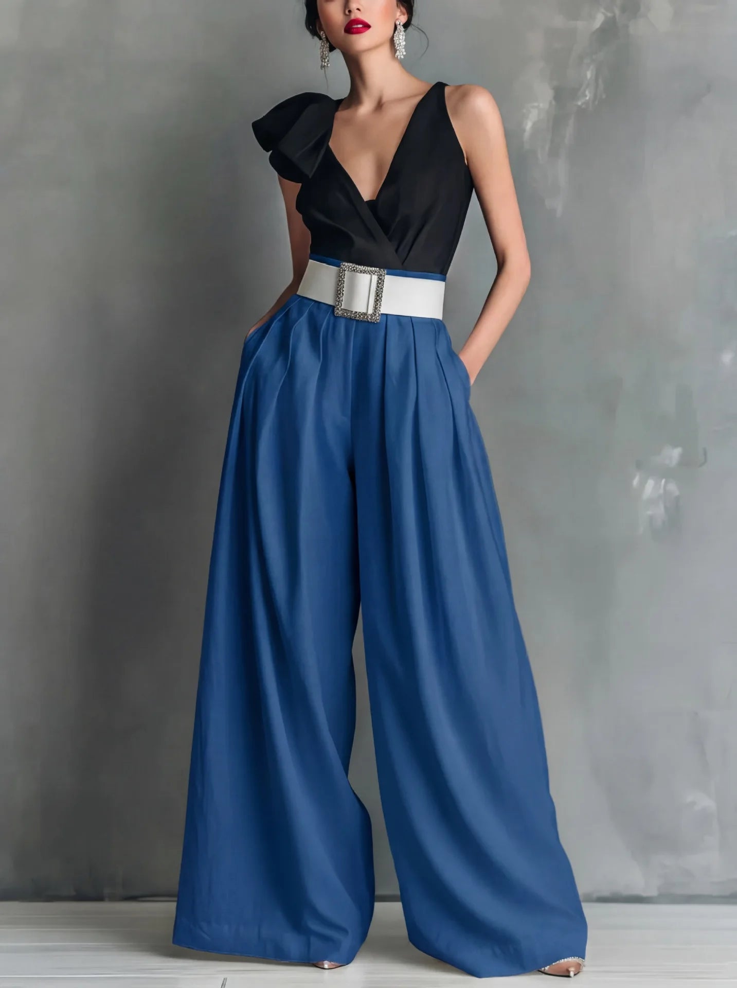 High-Waist Loose Casual Pants