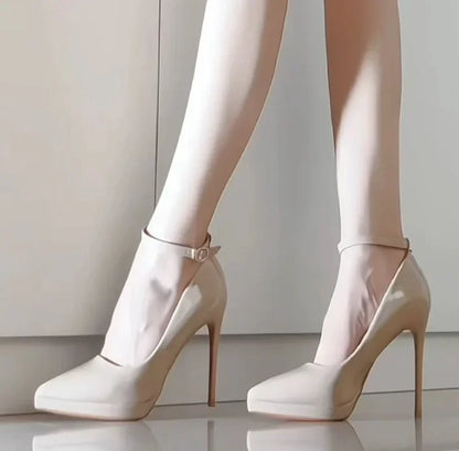 DANA Pearl Chain Leather Office Shoes