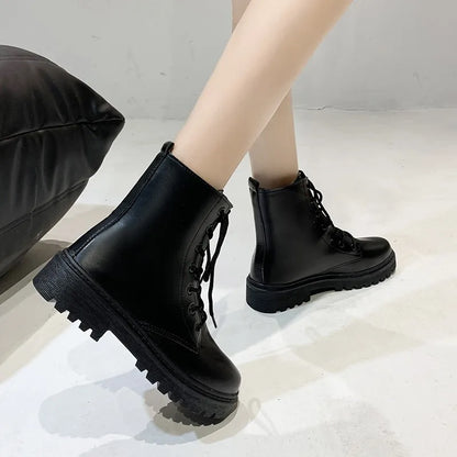 Cross-strap Plus Velvet Warm Casual Short Boots