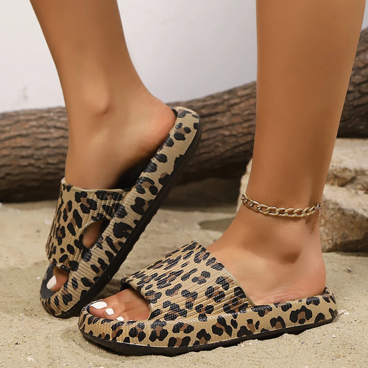 DANA Leopard Print Slippers