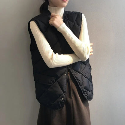 Cotton Sleeveless Loose Ultralight Portable Vest