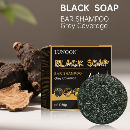 1-5pcs Polygonum Multiflorum Black Hair Soap Darkening Shampoo