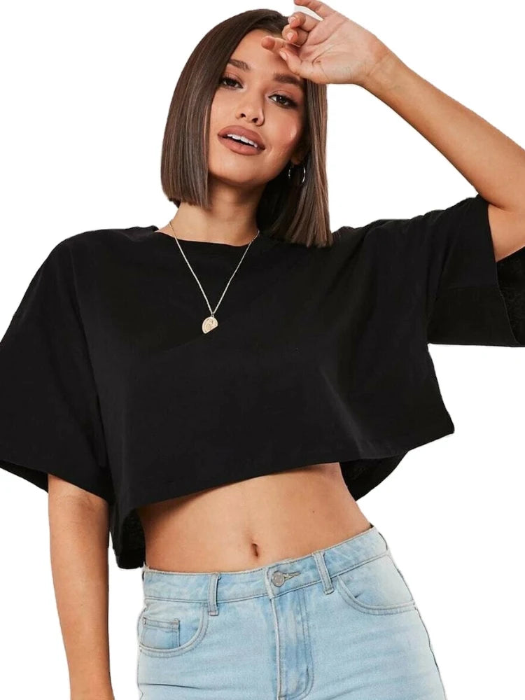 Cotton Short Sleeve Yoga Fitness T-shirt