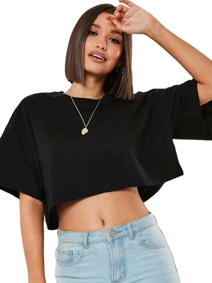 Cotton Short Sleeve Yoga Fitness T-shirt