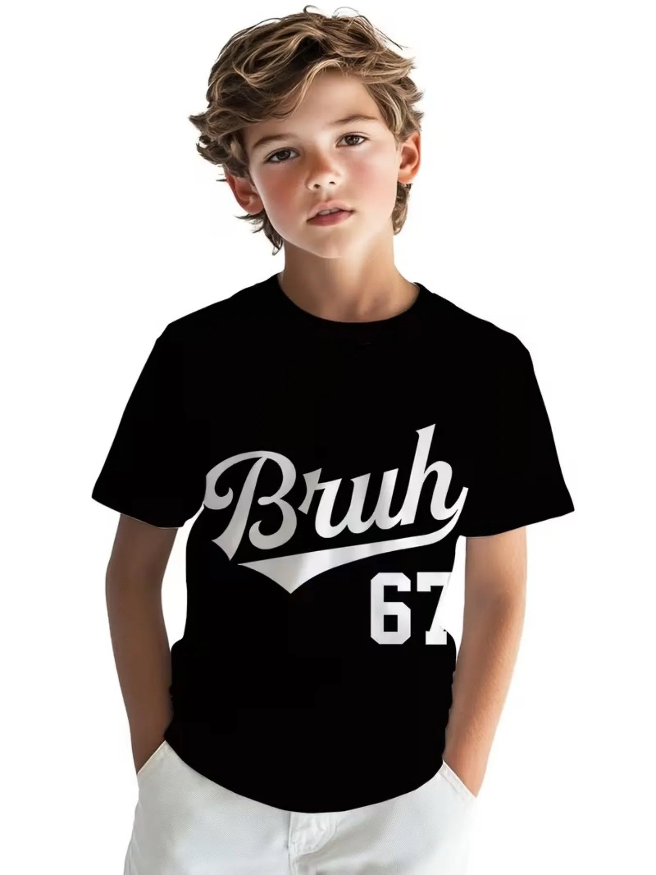 Funny 67 Number Graphic Print T-Shirt