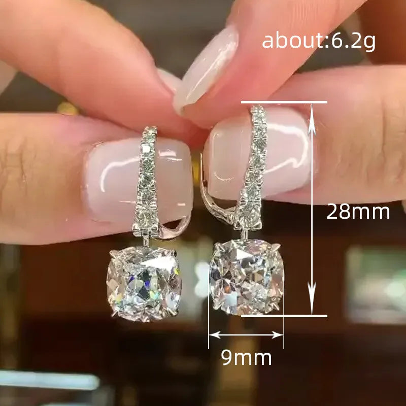 925 Sterling Silver Crystal Cubic Zircon Earring