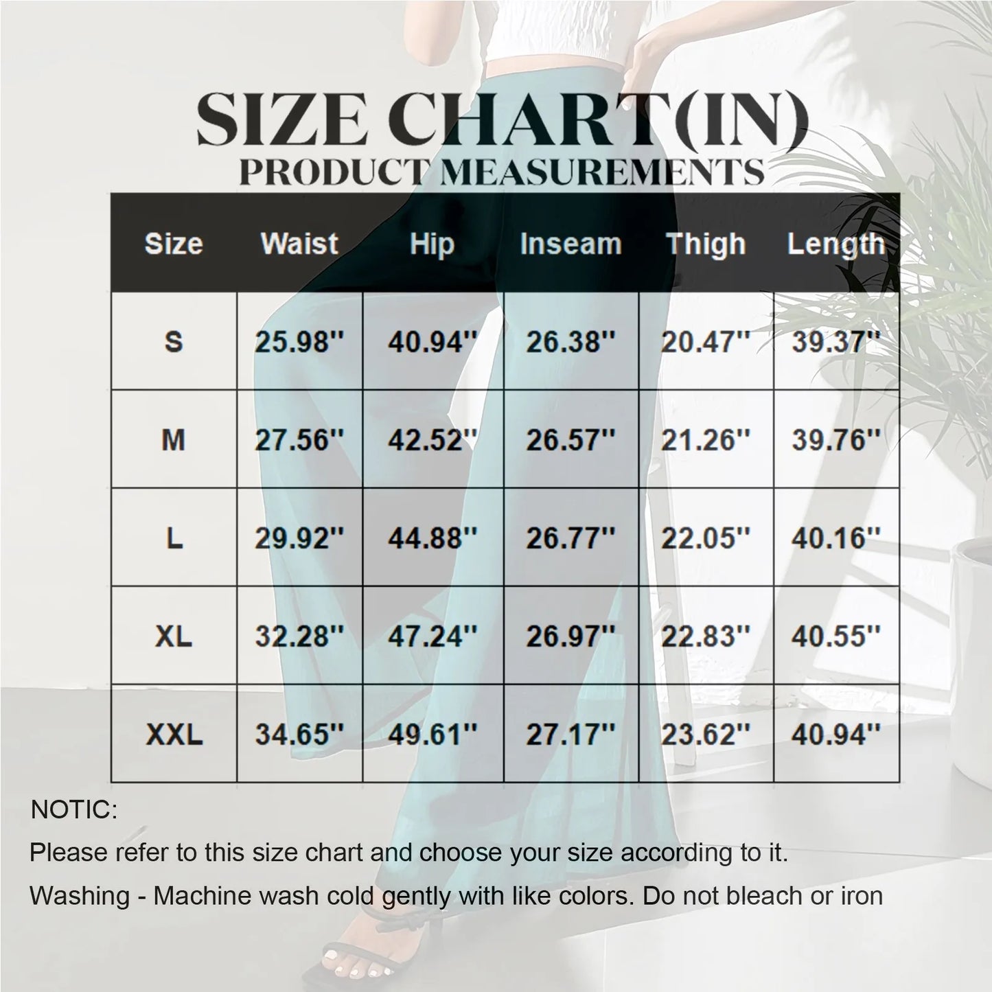 Loose Ice Silk Chiffon Wide Legged Straight Pants