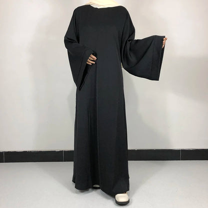 Abaya With Free Belt Muslim Dress