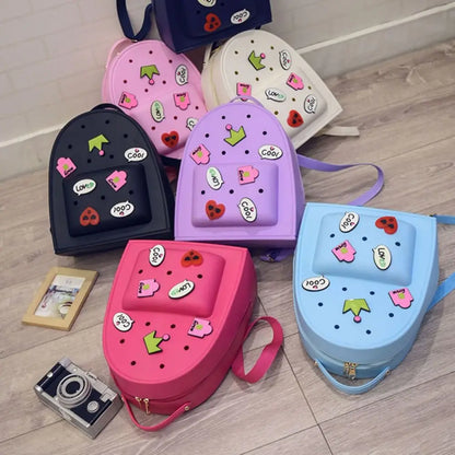 Adjustable Straps Silicone Backpack Waterproof Soft Schoolbags