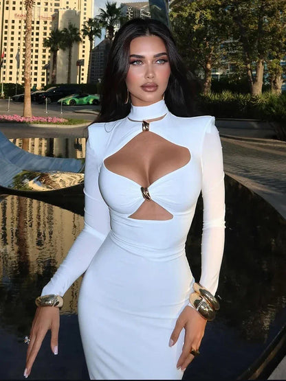 Elegant Sexy Full Sleeves Long Dress