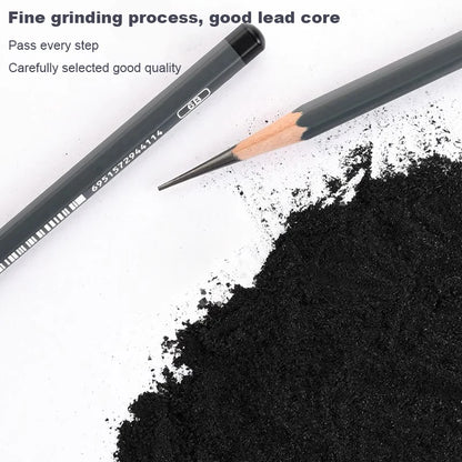2H HB B 2B 3B 4B 5B 6B 7B 8B 12B 14B Sketch Drawing Graphite Charcoal Pencils Set