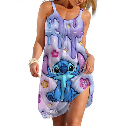 Disney Stitch Sling Sexy Loose Dress