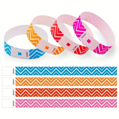 100/400pcs Fluorescent Numbered Wristbands