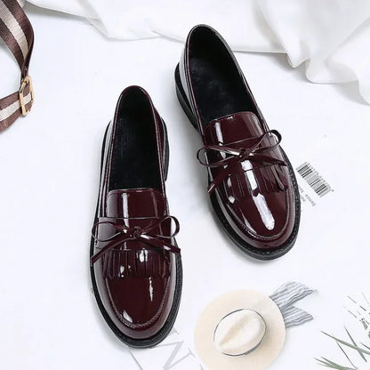 Black Loafers PU Leather Casual Shoes