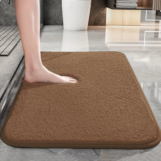 Thickened solid color bathroom non-slip floor mat