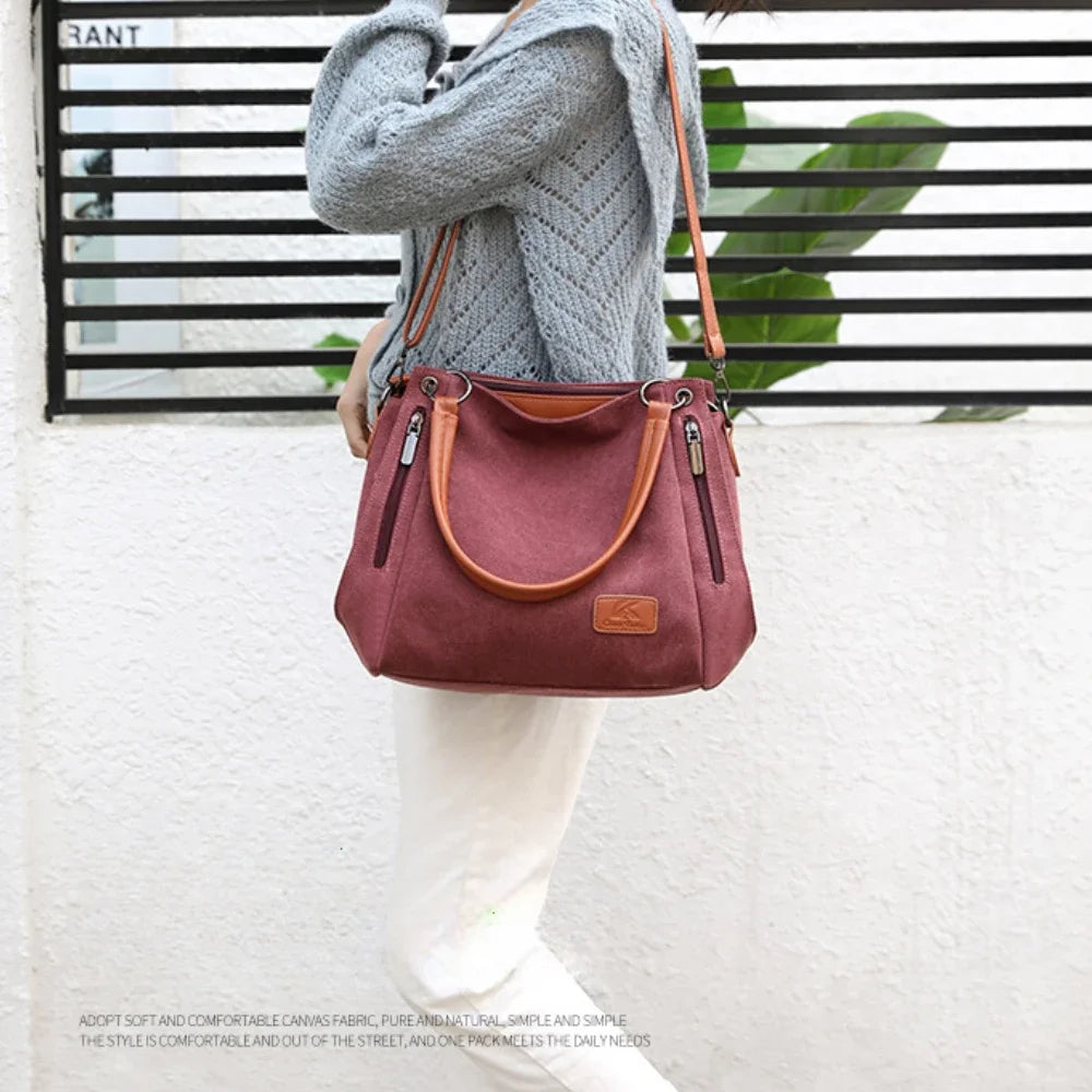 Luxury Shoulder Crossbody Canvas Messenger Bag