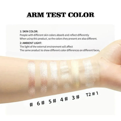 Long-lasting waterproof fine shimmer highlighter