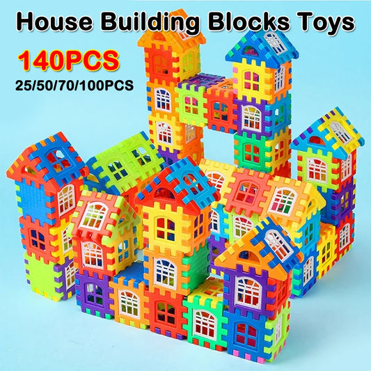 140-25PCS Large Scale House Building Blocks Toys