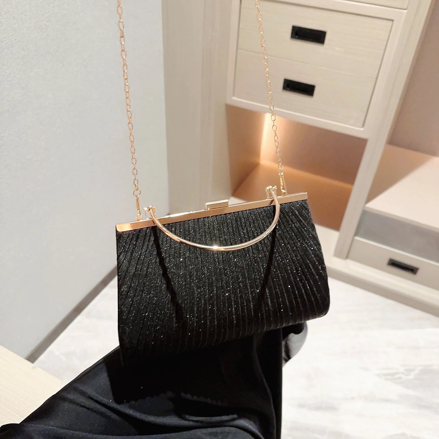 Classic Pleated Evening Bag Handbag