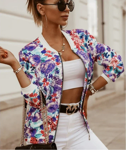 Casual Floral Slim Office Jackets