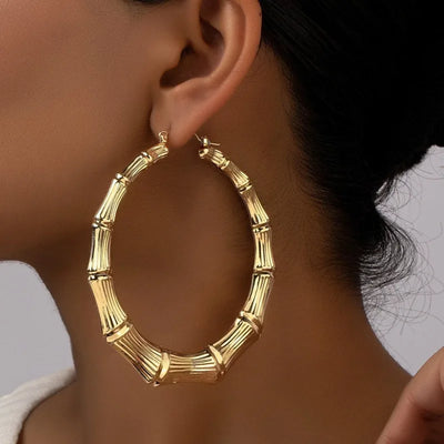 3pairs Hoop Big Geometry Round Circle Earring