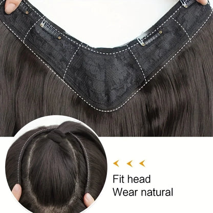 Synthetic Long Wavy U-shaped Clip In Hair Extensions 16Inch/20Inch/24inch