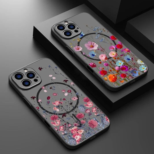 Translucent Matte Small Flowers Print iPhone Cover