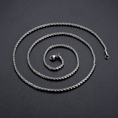 925 sterling silver Rope Chain Necklace