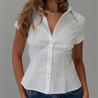 Short Sleeve Plaid Button Down Shirt