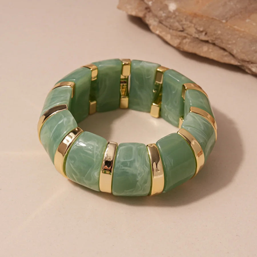 Vintage Acrylic Cuff Irregular Geometric Wide Bangles Bracelets