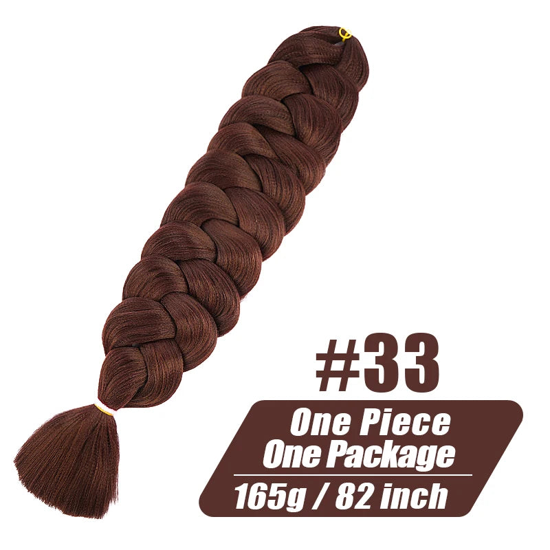 82 Inch Long Jumbo Braiding Hair Synthetic Braids Crochet Hair Extensions 165g